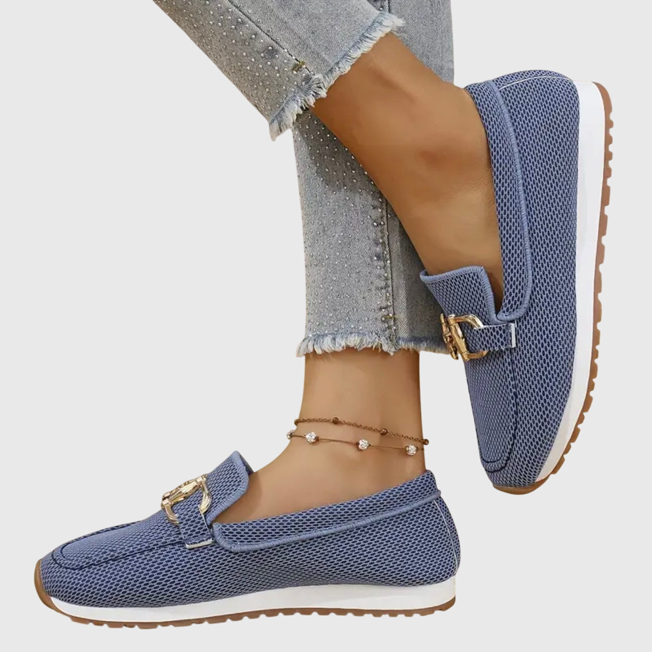 Chic Women's Loafers With Buckle Detail, Black 4