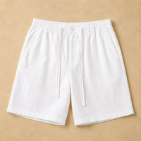 Men's Linen-Blend Drawstring Holiday Shorts