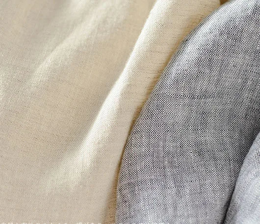 Men's beige linen-blend drawstring shorts