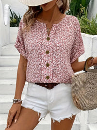 Lovely Blouse Floral Button Up