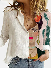 Vibrant Blouse Floral Long Sleeve