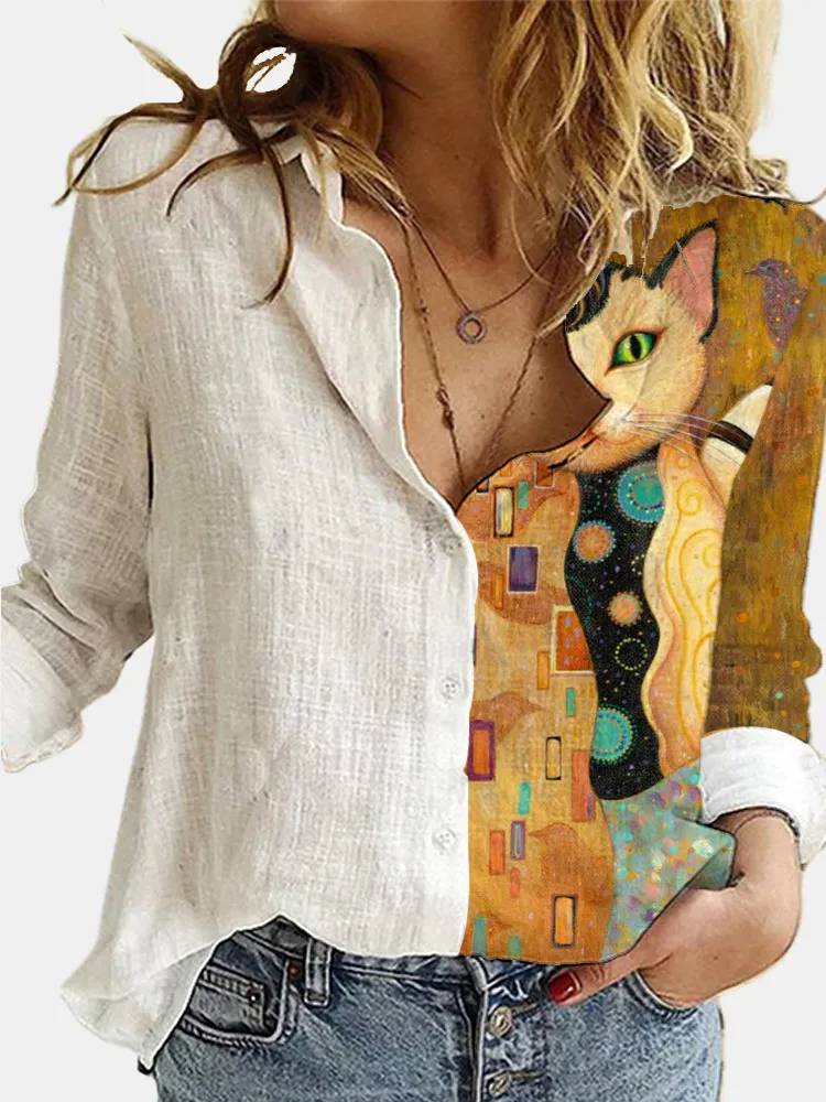 Effortless Floral Womens Blouse With Long Sleeves 4