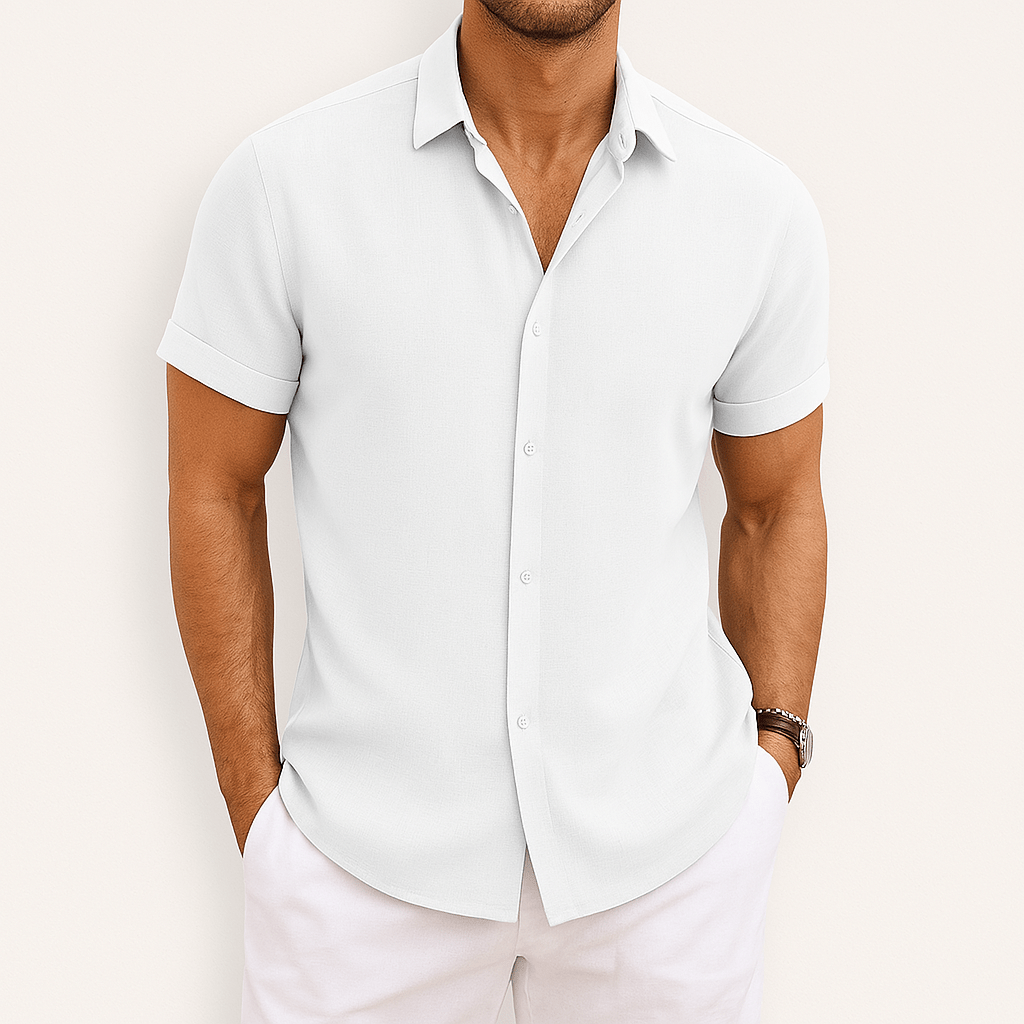 Effortless Men's Shirt With Short Sleeves 7