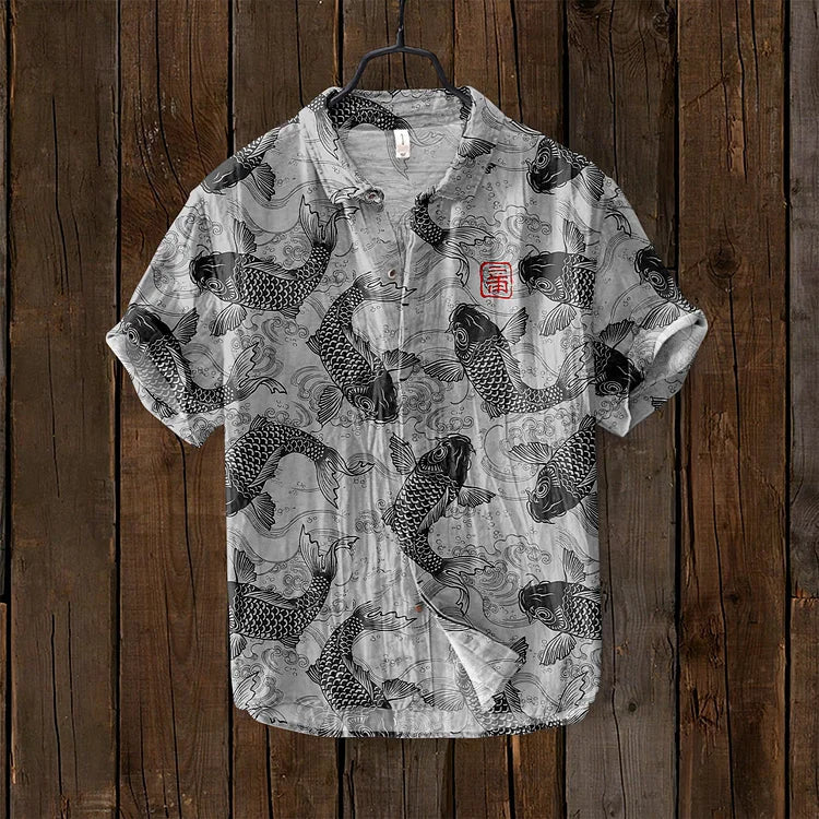 Effortless Mens Shirt With Unique Fish Design 2