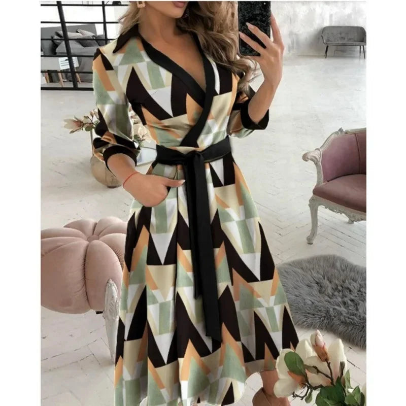 Effortless Women's Dress With Flattering Wrap Design 12
