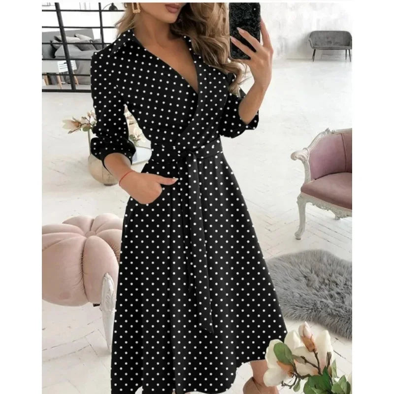 Effortless Women's Dress With Flattering Wrap Design 13