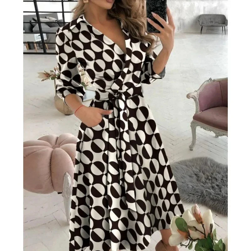 Effortless Women's Dress With Flattering Wrap Design 8