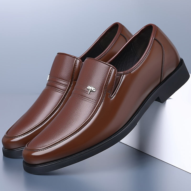 Elegant Men's Loafers Brown Slip-On Comfort 0
