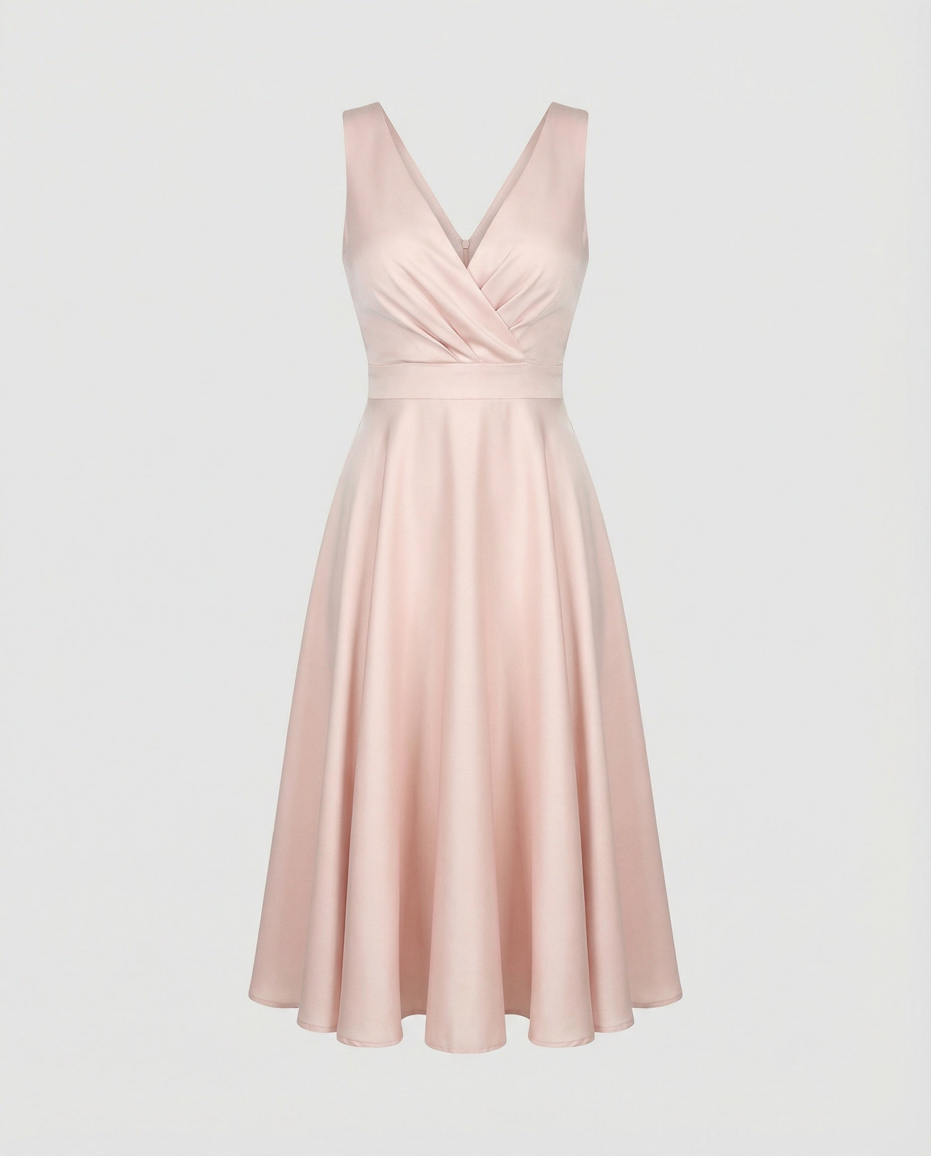 Ella | A-Line Midi Dress V Neck Sleeveless 5