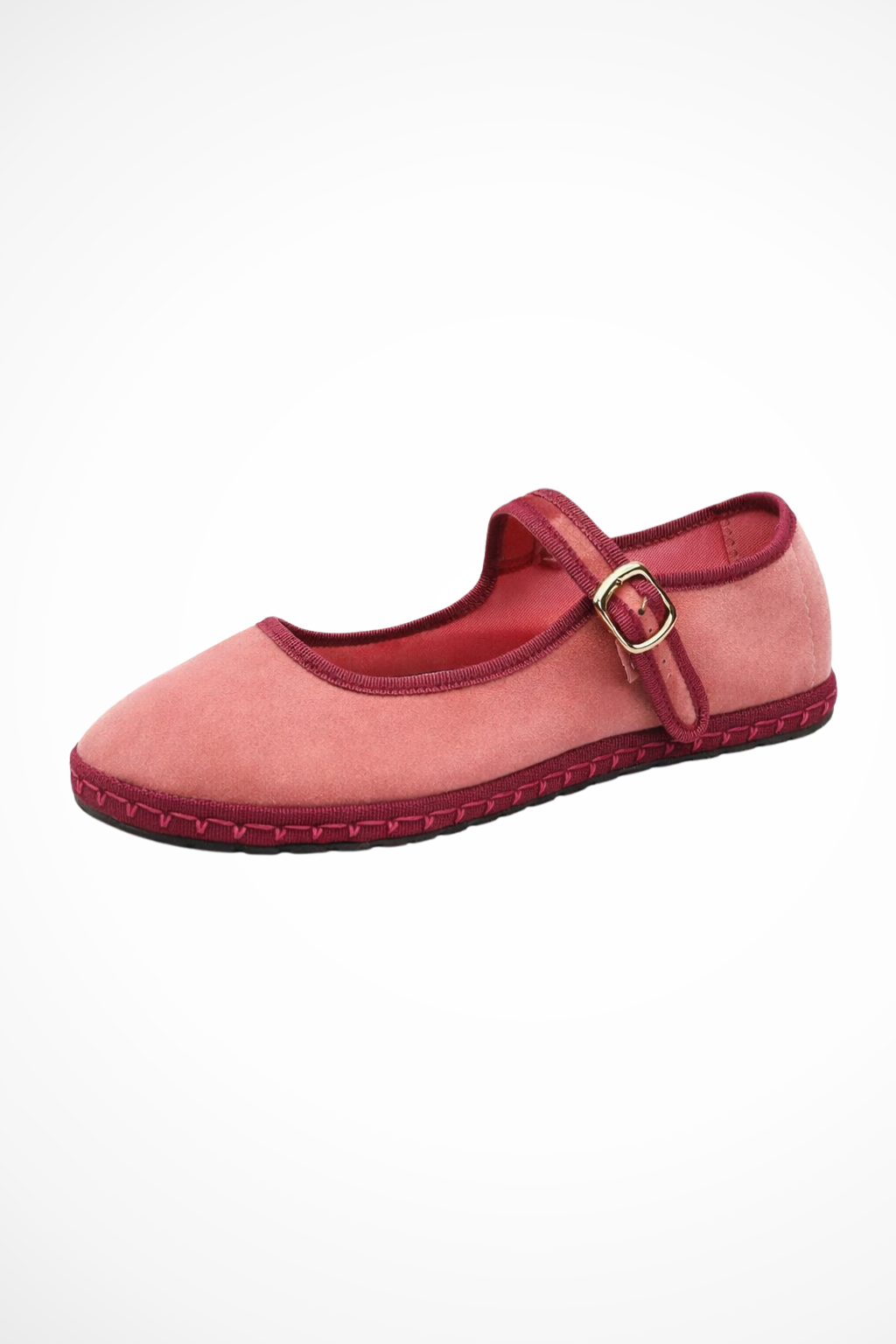 Women's Mary Jane ballet flats with buckle strap