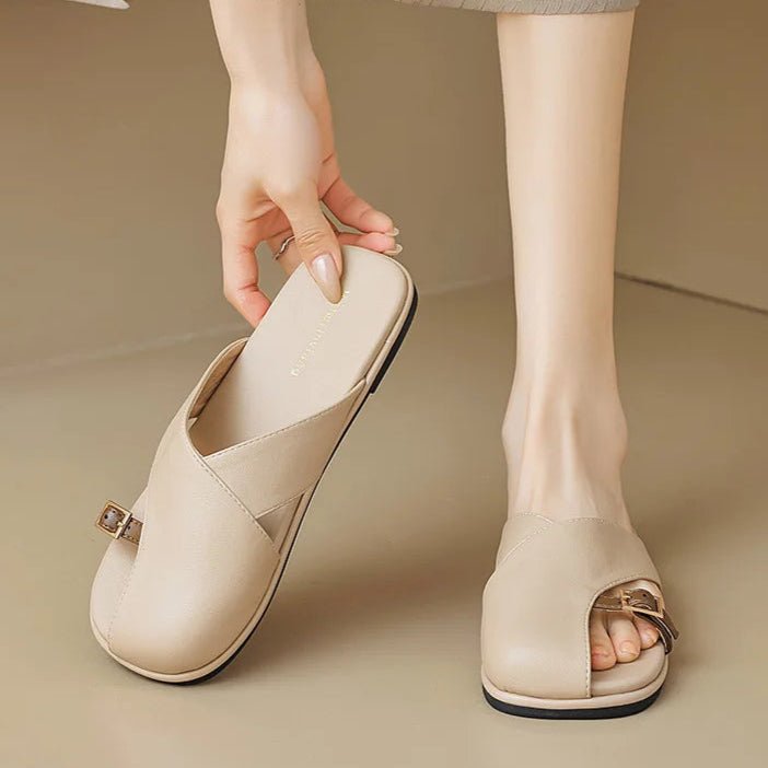 Fisherman Sandals Cross-Strap Square Toe Slides 5