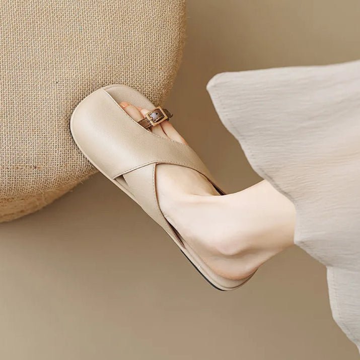 Fisherman Sandals Cross-Strap Square Toe Slides 9