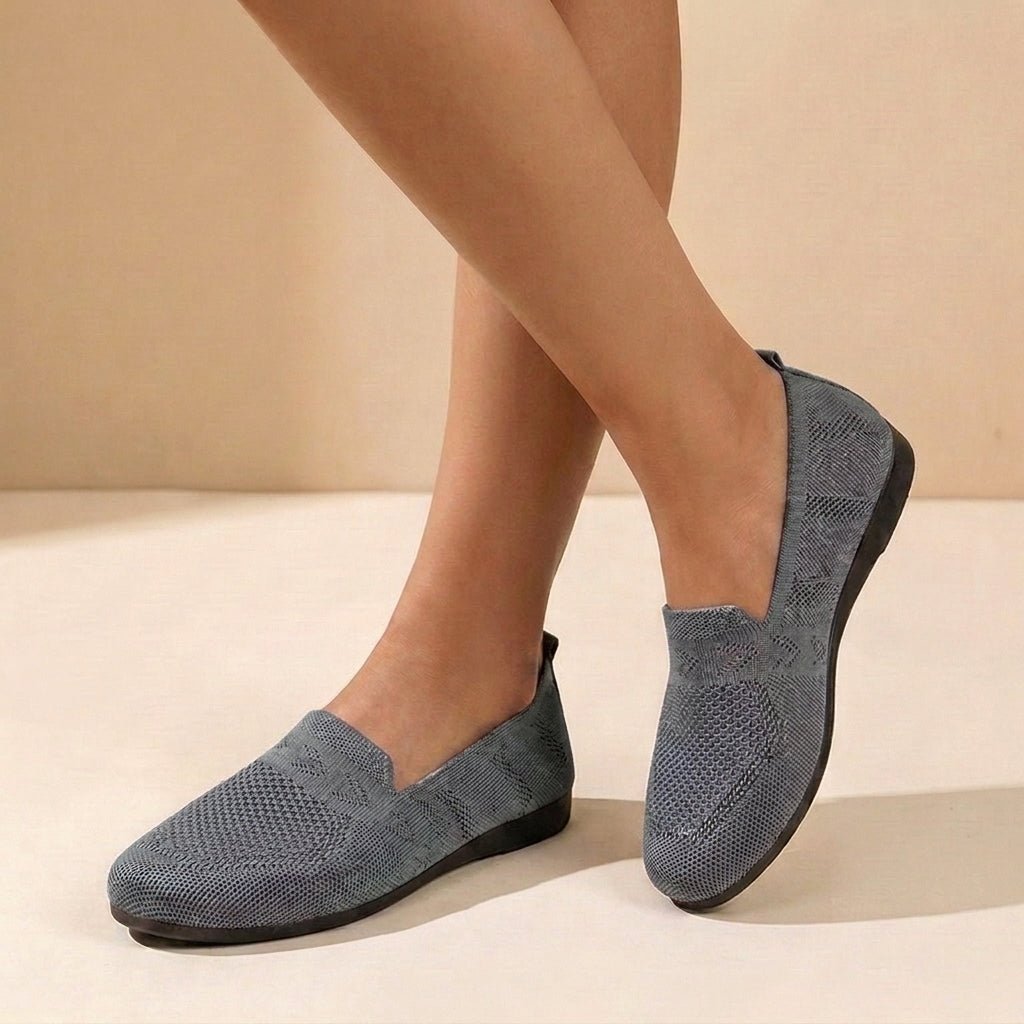 Flats Slip-On Round Toe Knit Design For Women 4