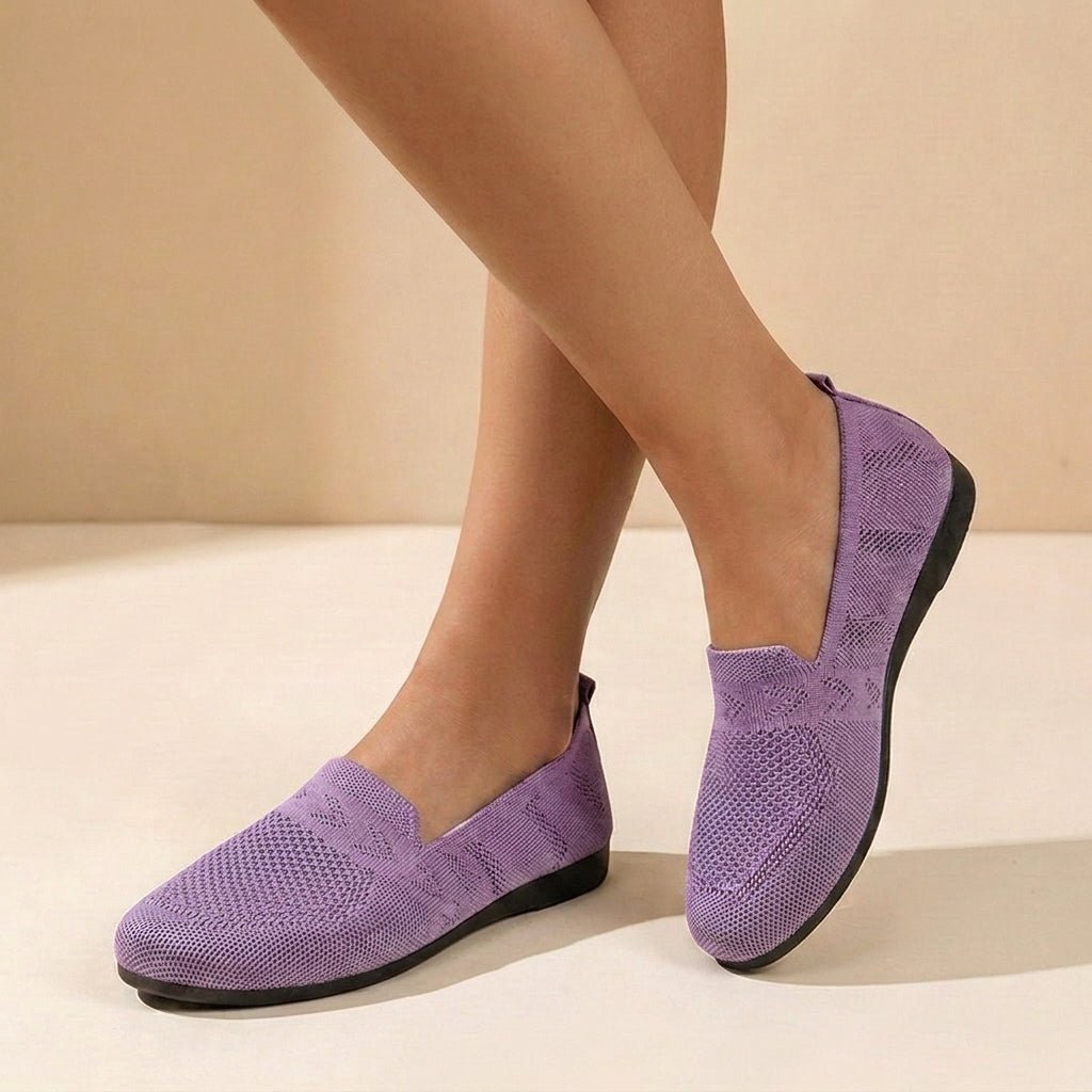 Flats Slip-On Round Toe Knit Design For Women 5