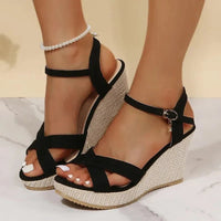 Women's Platform Sandals with Adjustable Straps