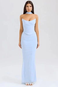 Women's Strapless Corset Dress Structured Bodice