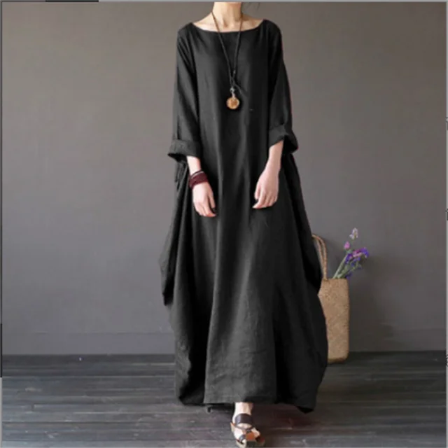 Ivy | Midi Dress With Sleeves Relaxed Fit Design 0