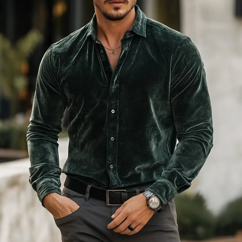 James | Men's Shirt Tailored Fit Velvet Evening 3