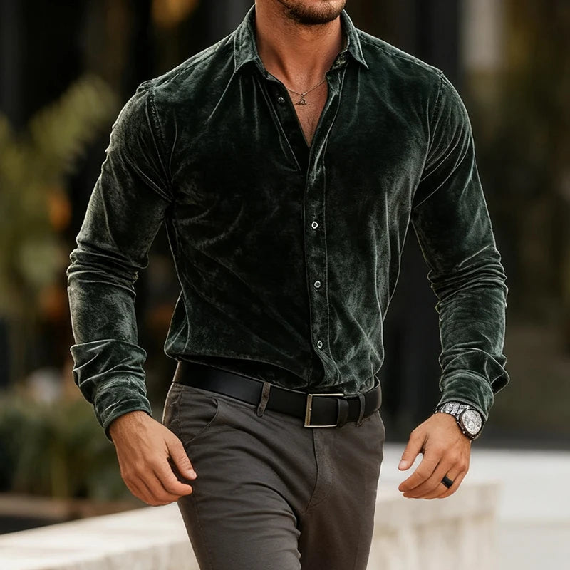 James | Men's Shirt Tailored Fit Velvet Evening 4