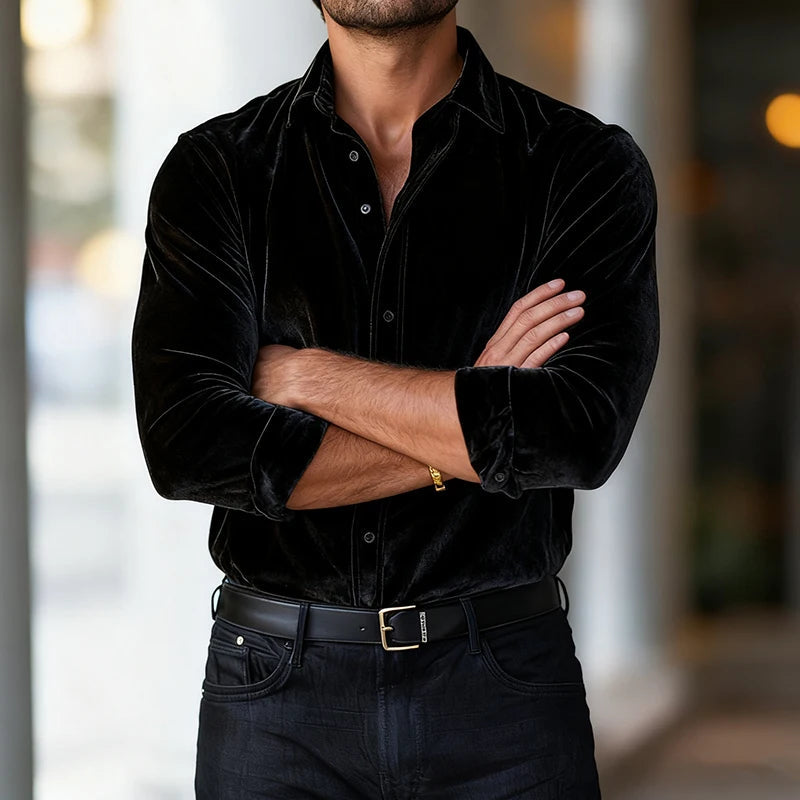 James | Men's Shirt Tailored Fit Velvet Evening 8