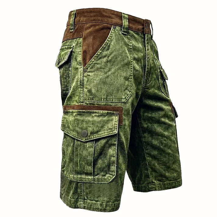 Men's grey loose fit cargo shorts