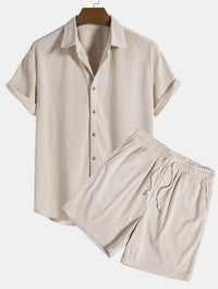 Men's Shirt and Shorts Co-Ord Summer Set