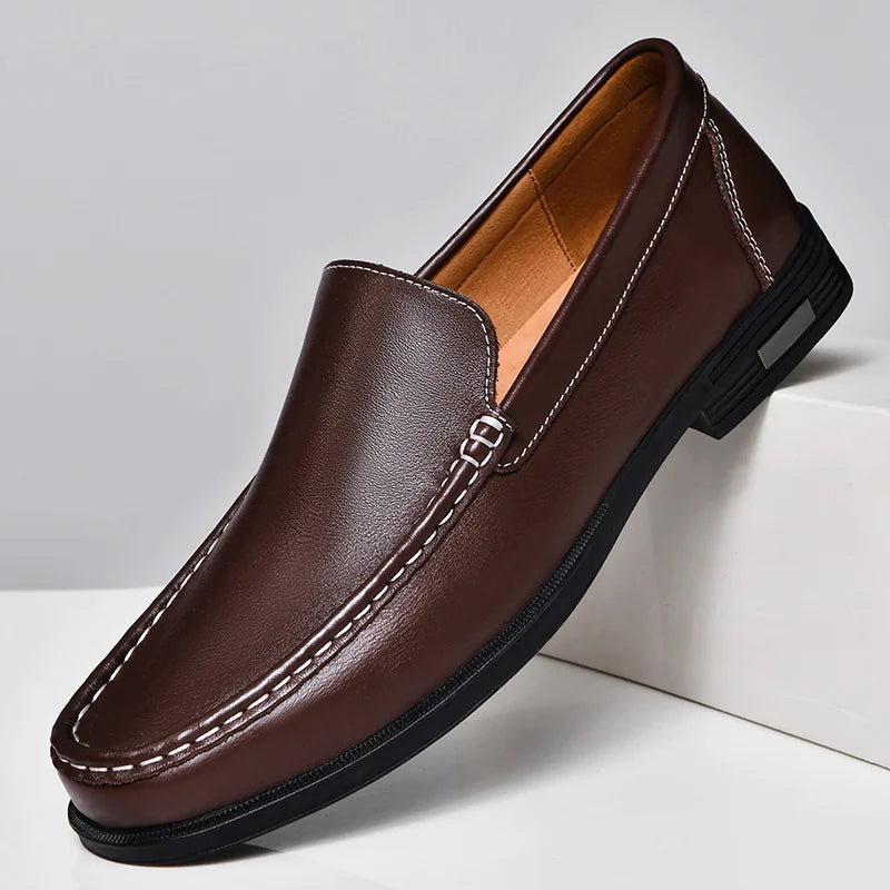 Men's genuine leather loafers in a smart dress shoe style
