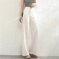 Linen Wide Leg Trousers High-Waisted Fit
