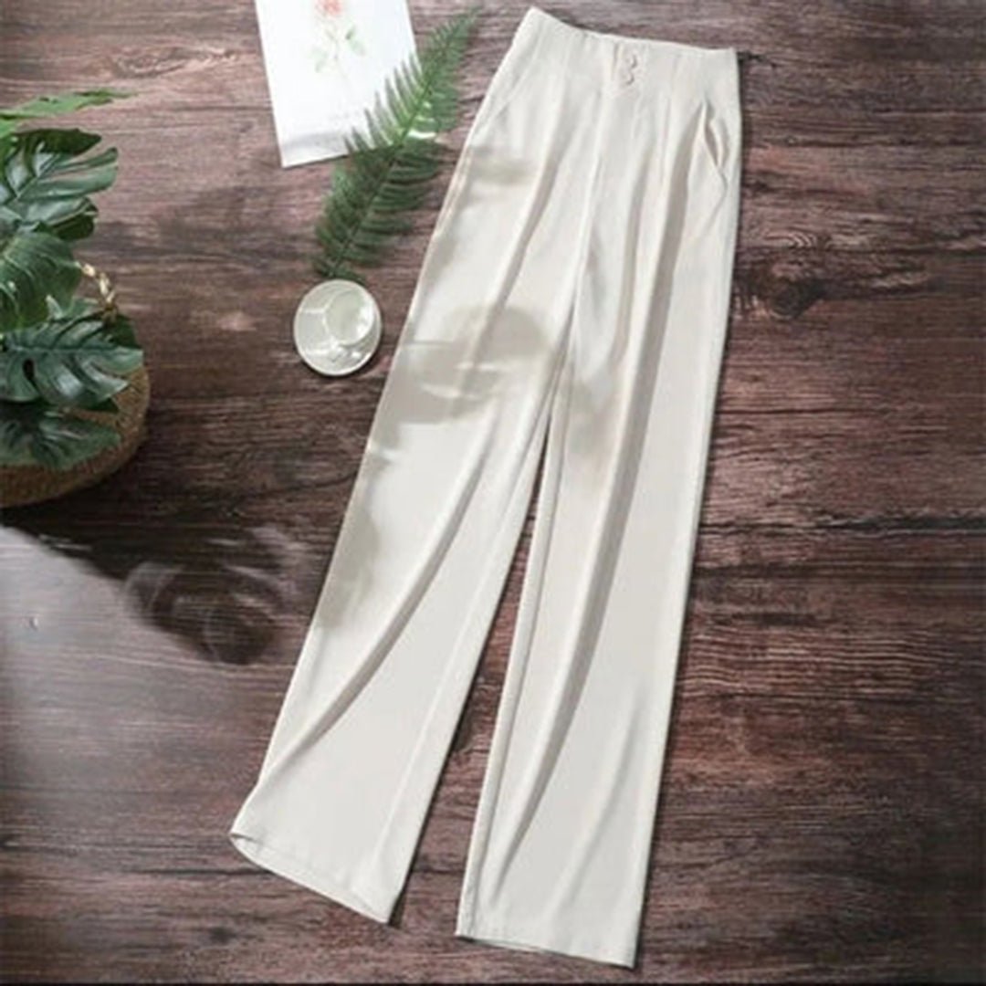 Linen Wide Leg Trousers High-Waisted Fit 4