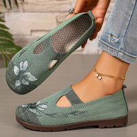Women's Embroidered Slip-On Flats for Everyday Smart-Casual Wear