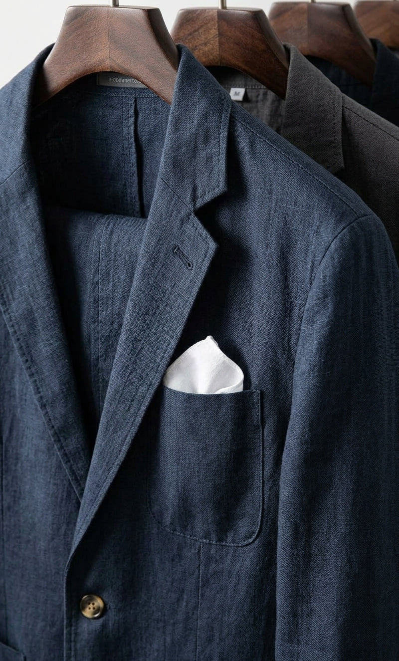 Men's Blazer Set With Elastic Waist Trousers 1