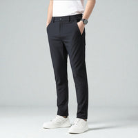 Men's Chinos Slim Fit Tapered Trousers With Pockets