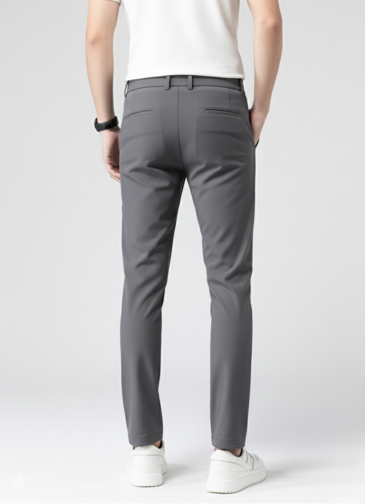 Men's Chinos Slim Fit Tapered Trousers With Pockets 3