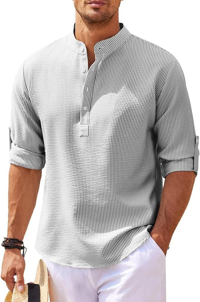 Men's Dress Shirt Slim Fit Regular Design 6