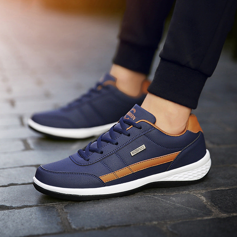 Men's red lace up casual trainers with cushioned EVA sole