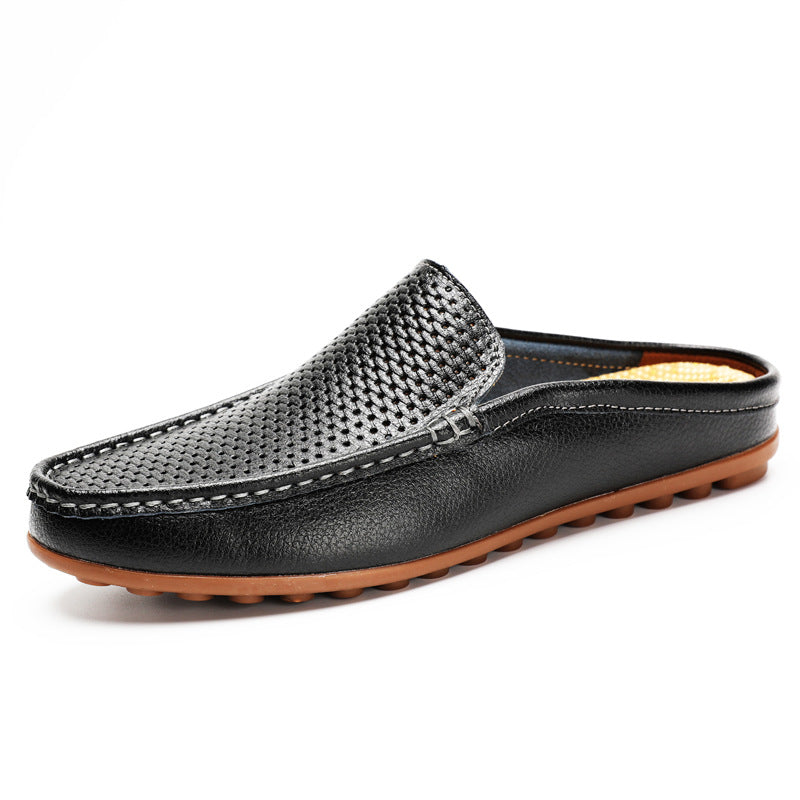 Men's Loafers Open Back Perforated Design 0