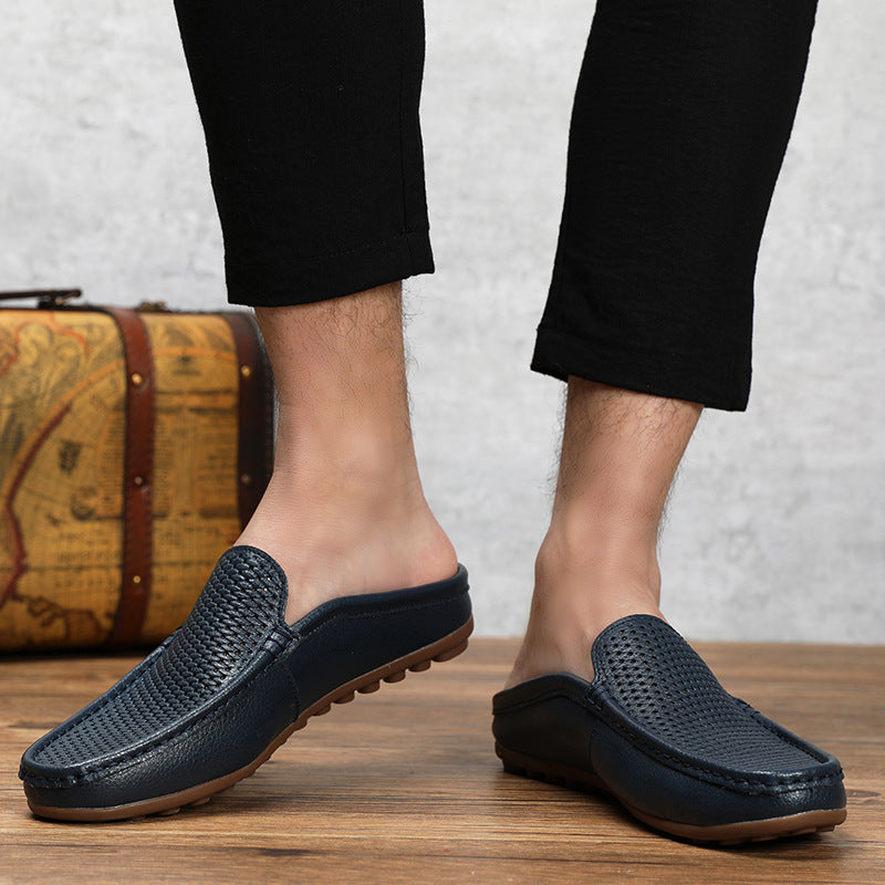 Men's Loafers Open Back Perforated Design 2