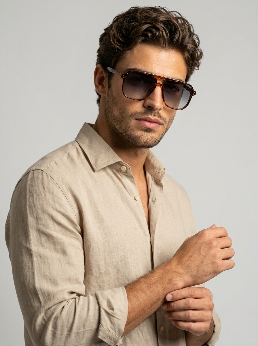 Square Sunglasses with UV400 Protection and Tinted Lenses