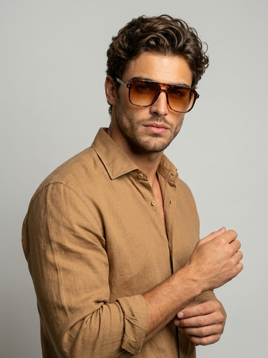 Square Sunglasses with UV400 Protection and Tinted Lenses