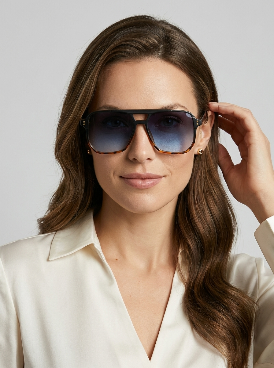 Square Sunglasses with UV400 Protection and Tinted Lenses