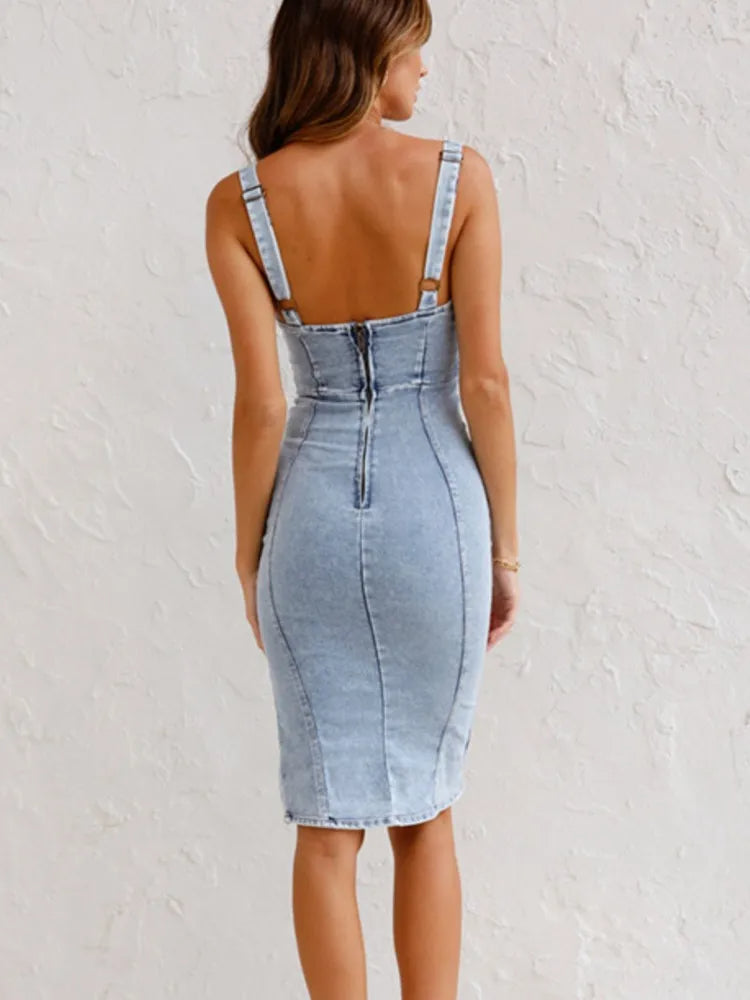 Nora | Midi Dress Slim Fit Adjustable Straps 3