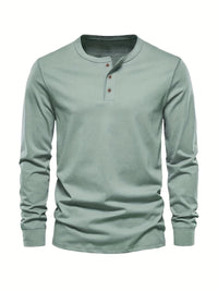 Men's Oversized Long-Sleeve Knit Shirt