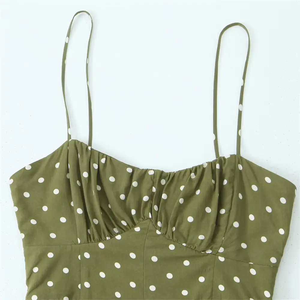 Olivia | Womens Dress Polka Dot Side Slit 2