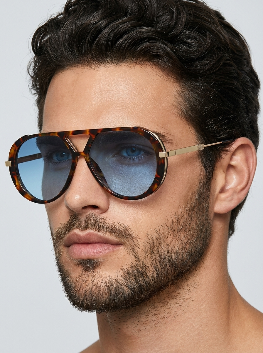 Pilot Sunglasses with UV400 Protection and Metal Frame