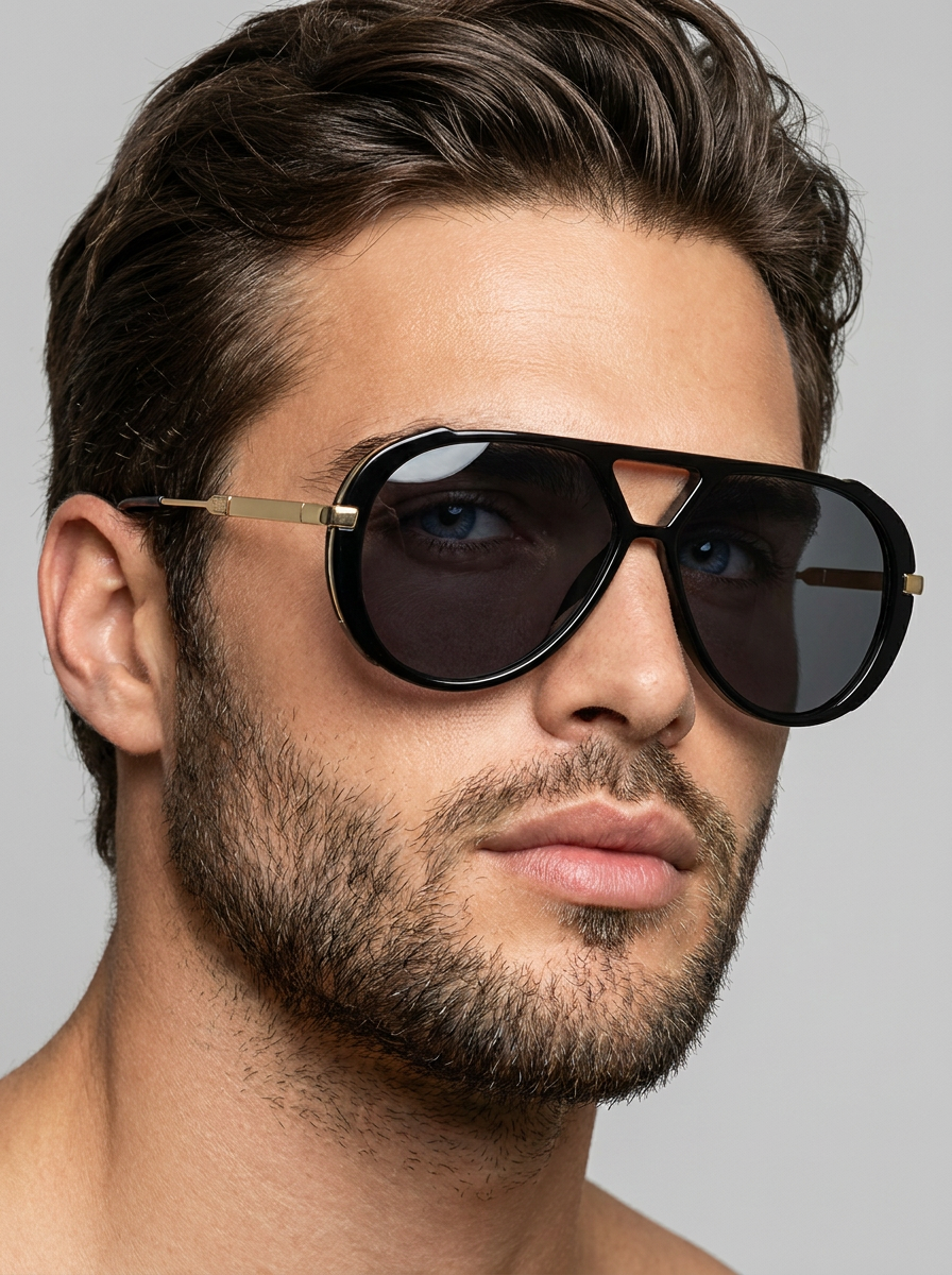Pilot Sunglasses with UV400 Protection and Metal Frame