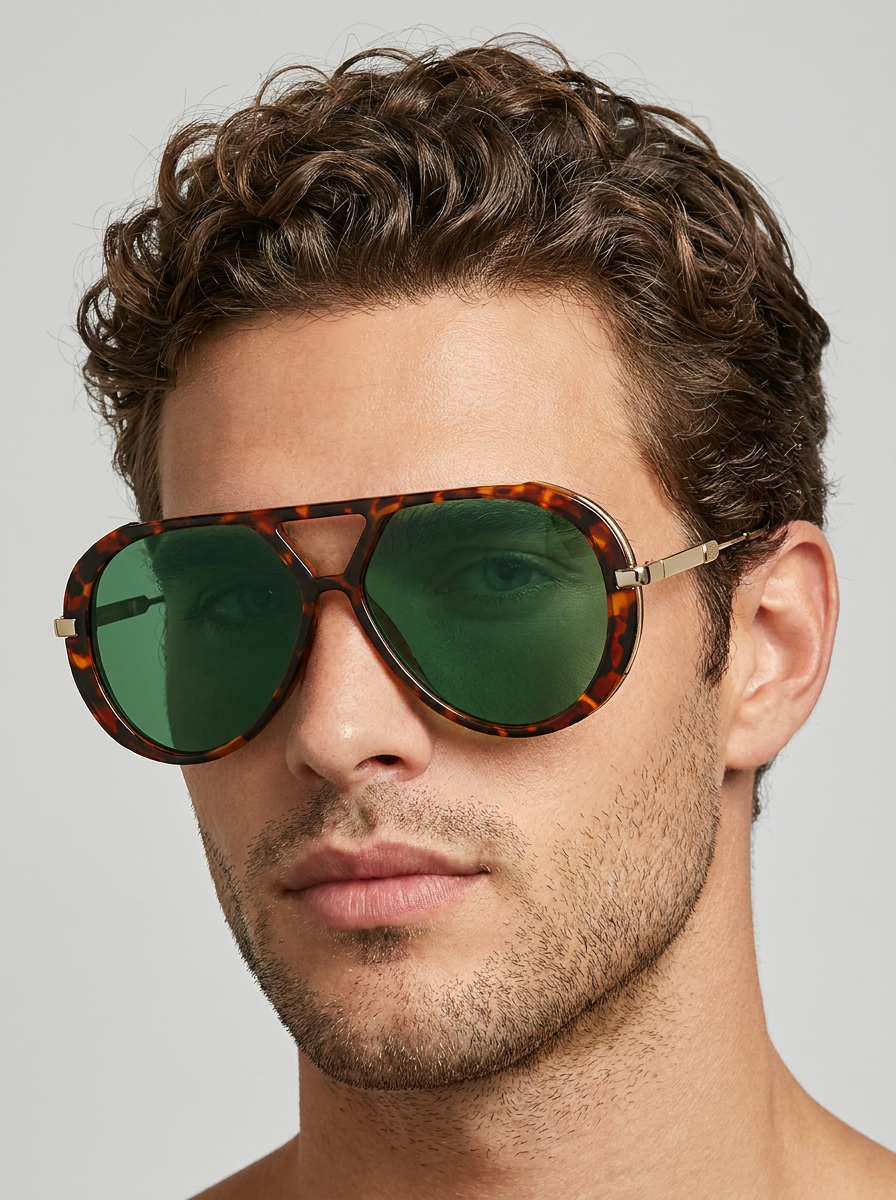 Pilot Sunglasses with UV400 Protection and Metal Frame