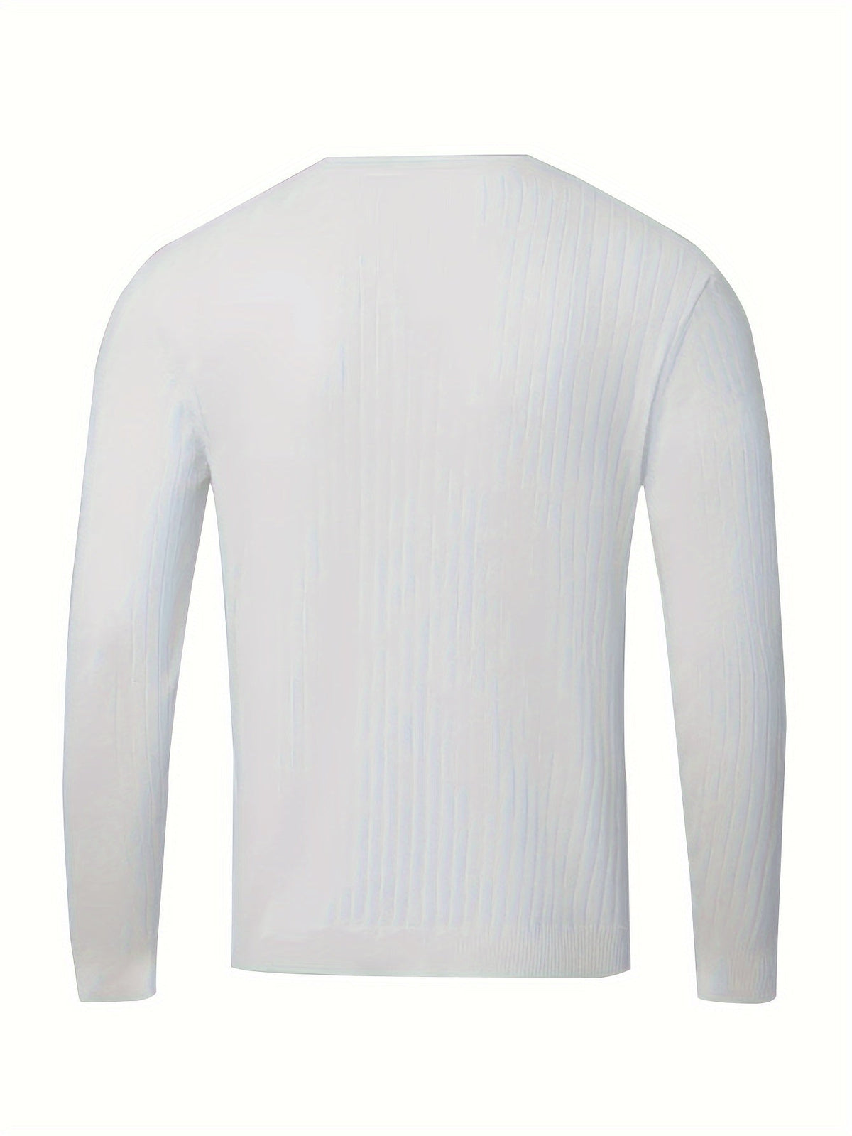 White Crew Neck Jumper displayed flat against a plain background