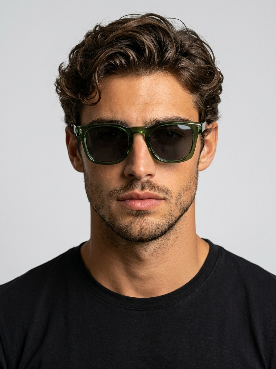 Square Acetate Sunglasses with Gradient Frame