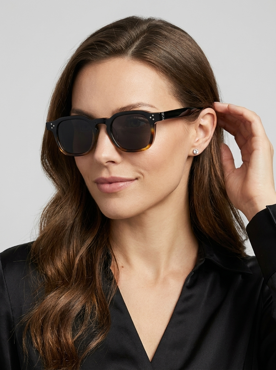 Retro Acetate Sunglasses with UV400 Protection