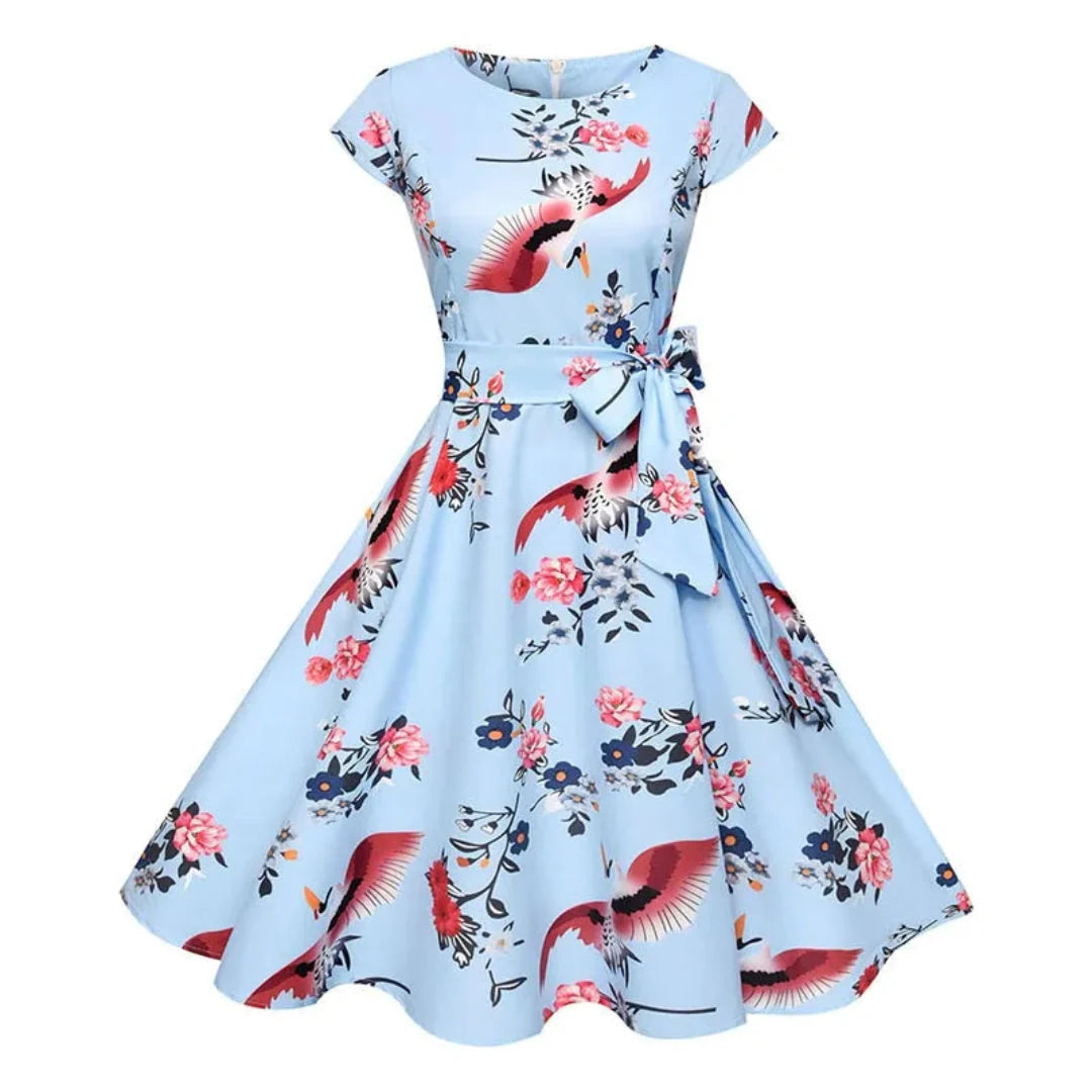 Rosalie | Midi Dress Floral Bow Detail Flared 2